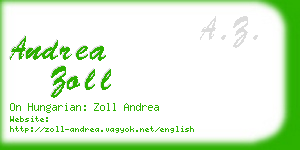 andrea zoll business card